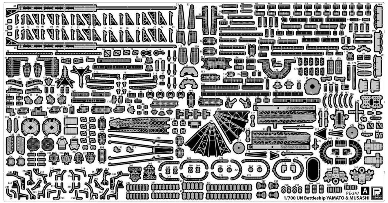 Pit-Road Genuine Upgrade Parts Set for Ijn Battleship Yamato 1941 Plastic Model Tools- Japan Figure Store - #1 Bring To You The Best Japanese Goods