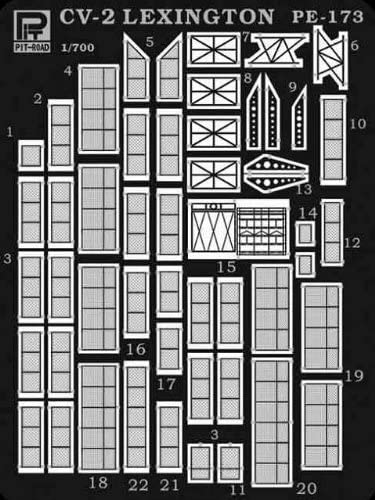 Pit Road U.s. Navy Aircraft Carrier Cv-2 Lexington Class Etching Parts Japanese Plastic Model- Japan Figure Store - #1 Bring To You The Best Japanese Goods