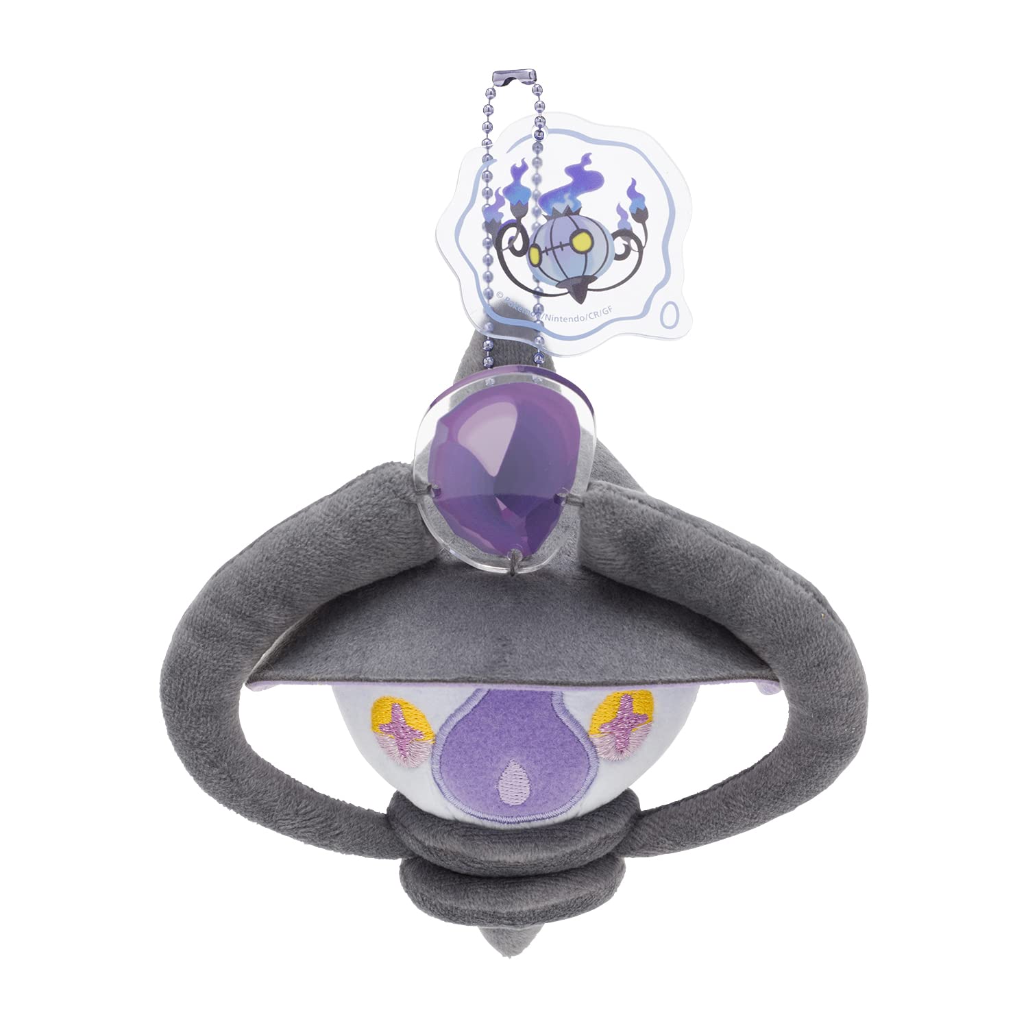 POKEMON CENTER ORIGINAL Plush Mascot Keychain Shinka No Ishi Lampent & Dusk Stone Chandelure- Japan Figure Store - #1 Bring To You The Best Japanese Goods