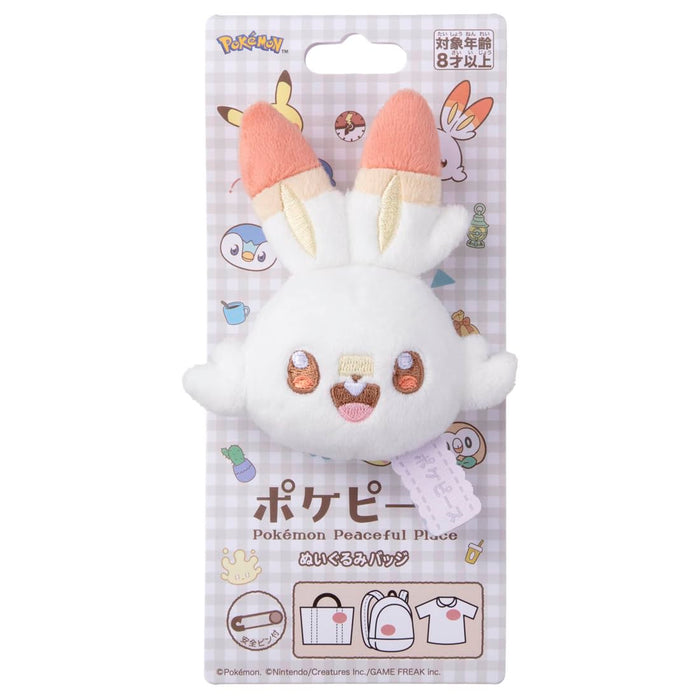 Takaratomy Arts Pokepiece Plush Badge Hibani 9cm- Japan Figure Store - #1 Bring To You The Best Japanese Goods
