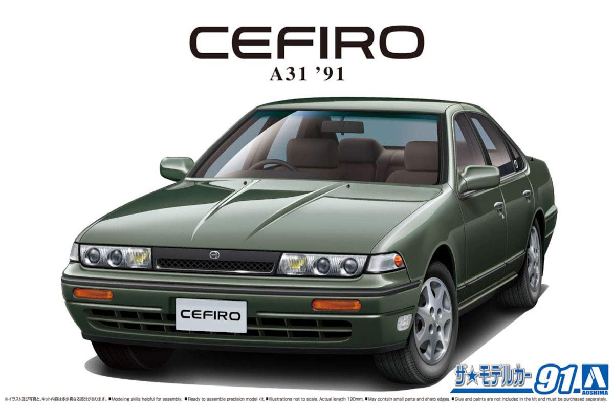 AOSHIMA The Model Car 1/24 Nissan A31 Cefiro '91 Plastic Model- Japan Figure Store - #1 Bring To You The Best Japanese Goods