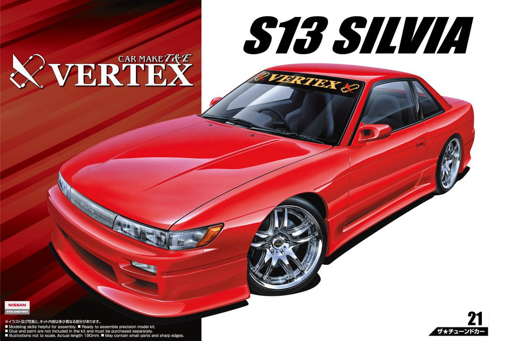Qingdao Bunka Kyozai 1/24 The Tuned Car Series No.21 Nissan Vertex Ps13 Silvia 1991 Plastic Model- Japan Figure Store - #1 Bring To You The Best Japanese Goods