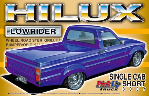 AOSHIMA - 28421 Toyota Hilux Lowrider - Pick Up Truck 1/24 Scale Kit- Japan Figure Store - #1 Bring To You The Best Japanese Goods
