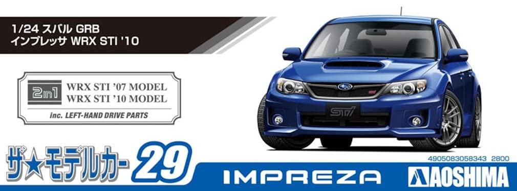 AOSHIMA The Model Car 1/24 Subaru Grb Impreza Wrx Sti '10 Plastic Model- Japan Figure Store - #1 Bring To You The Best Japanese Goods