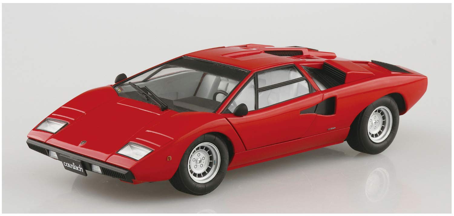 AOSHIMA The Super Car 1/24 Lamborghini Countach Lp400 1974 Plastic Model- Japan Figure Store - #1 Bring To You The Best Japanese Goods