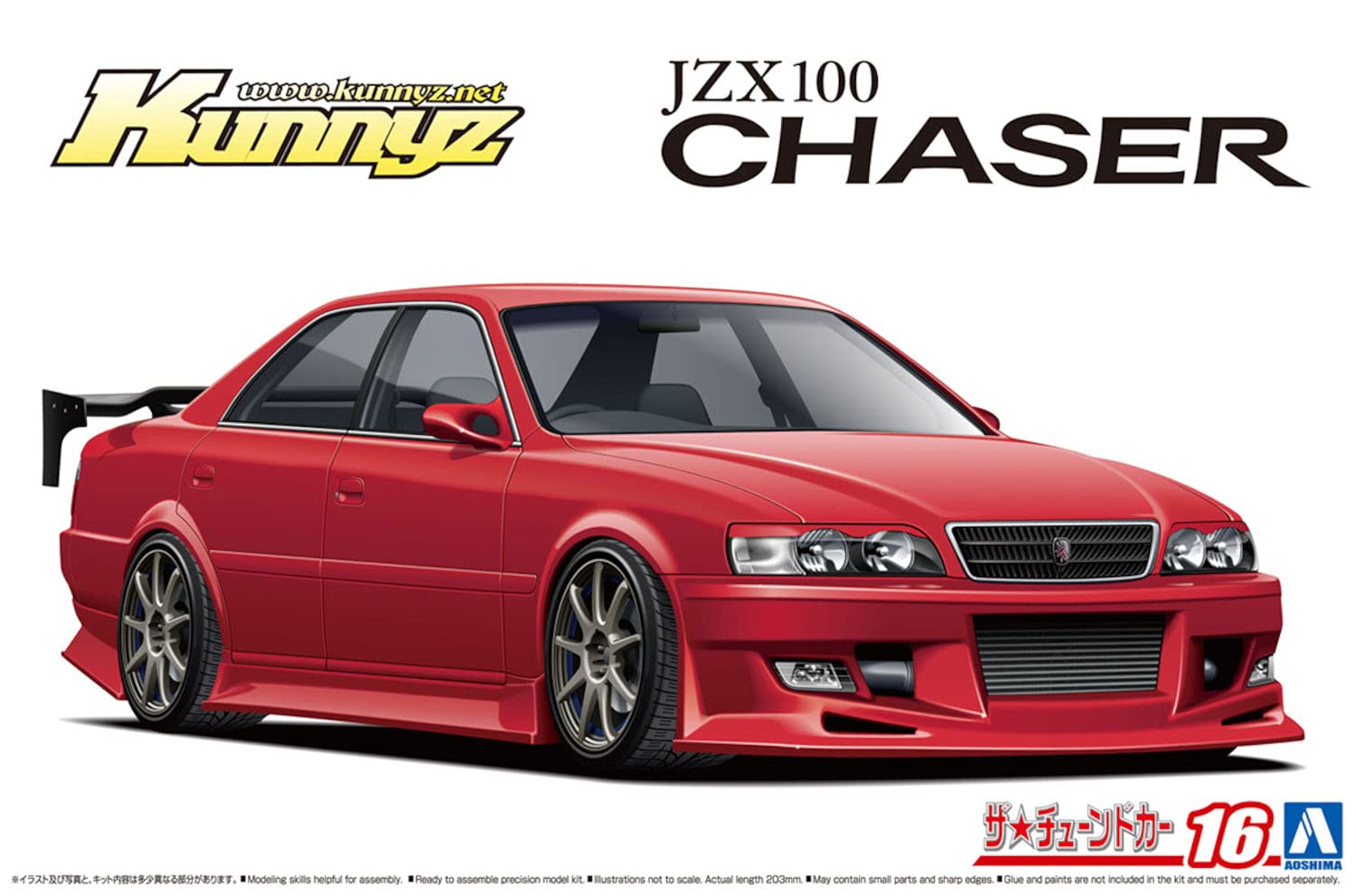 AOSHIMA The Tuned Car 1/24 Kunny'Z Jzx100 Chaser Tourer V '98 Toyota Plastic Model- Japan Figure Store - #1 Bring To You The Best Japanese Goods