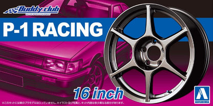 AOSHIMA Tuned Parts 1/24 P-1 Racing 16Inch Tire & Wheel Set- Japan Figure Store - #1 Bring To You The Best Japanese Goods