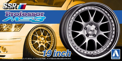 AOSHIMA Tuned Parts 1/24 Ssr Professor Ms3 19Inch Tire & Wheel Set- Japan Figure Store - #1 Bring To You The Best Japanese Goods
