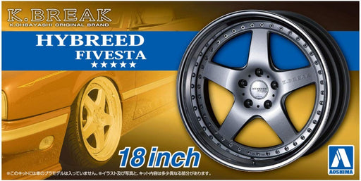 AOSHIMA - The Tuned Car 1/24 K-Break Hybreed Fivesta 18-Inch Tire & Wheel Set- Japan Figure Store - #1 Bring To You The Best Japanese Goods