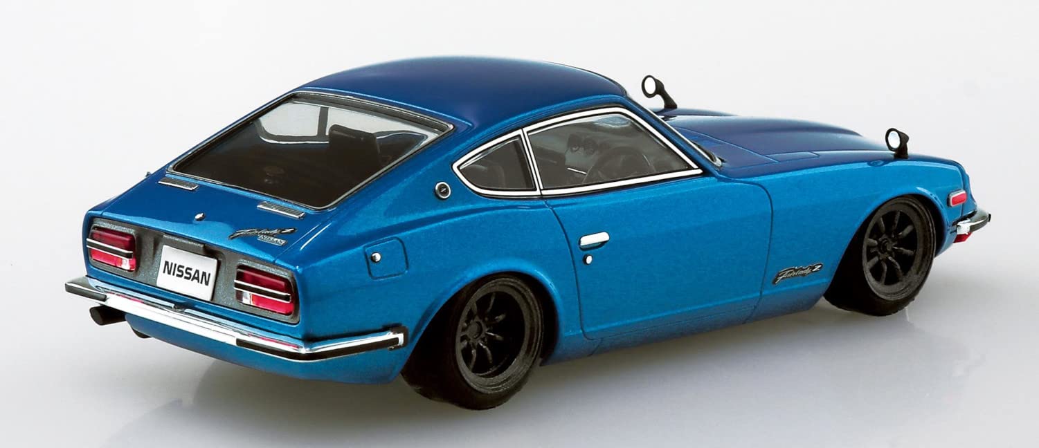 AOSHIMA The Snap Kit 1/32 Nissan S30 Fairlady Z Custom Wheel Metallic Blue Plastic Model- Japan Figure Store - #1 Bring To You The Best Japanese Goods