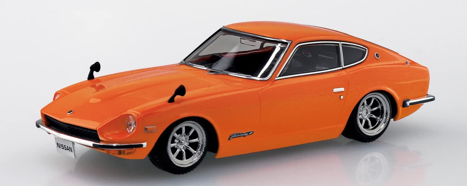 AOSHIMA The Snap Kit 1/32 Nissan S30 Fairlady Z Custom Wheel Orange Plastic Model- Japan Figure Store - #1 Bring To You The Best Japanese Goods