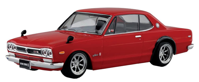 AOSHIMA The Snap Kit 1/32 Nissan Skyline 2000Gt-R Custom Wheel Red Plastic Model- Japan Figure Store - #1 Bring To You The Best Japanese Goods