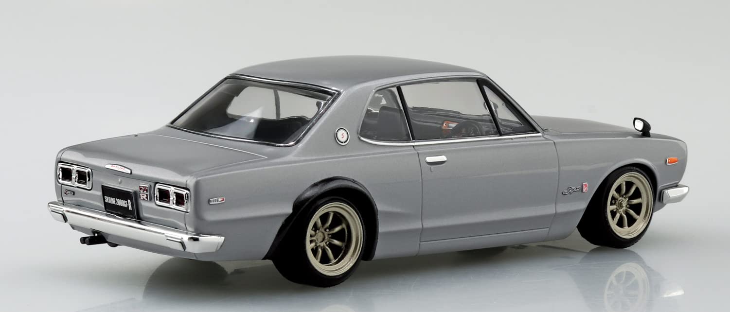 AOSHIMA The Snap Kit 1/32 Nissan Skyline 2000Gt-R Custom Wheel Silver Plastic Model- Japan Figure Store - #1 Bring To You The Best Japanese Goods