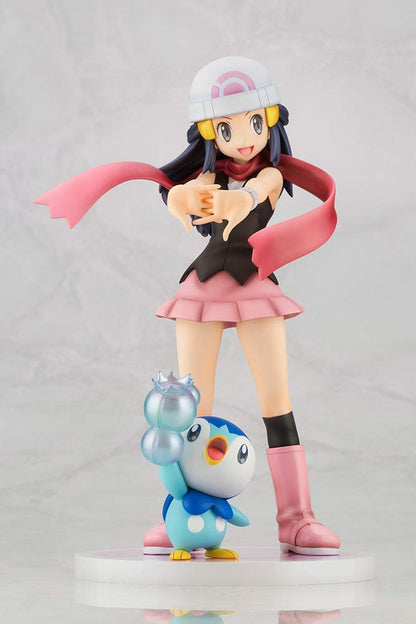 Kotobukiya Artfx J Pokemon Series Hikari with Piplup Painted Figure 1/8 Scale- Japan Figure Store - #1 Bring To You The Best Japanese Goods