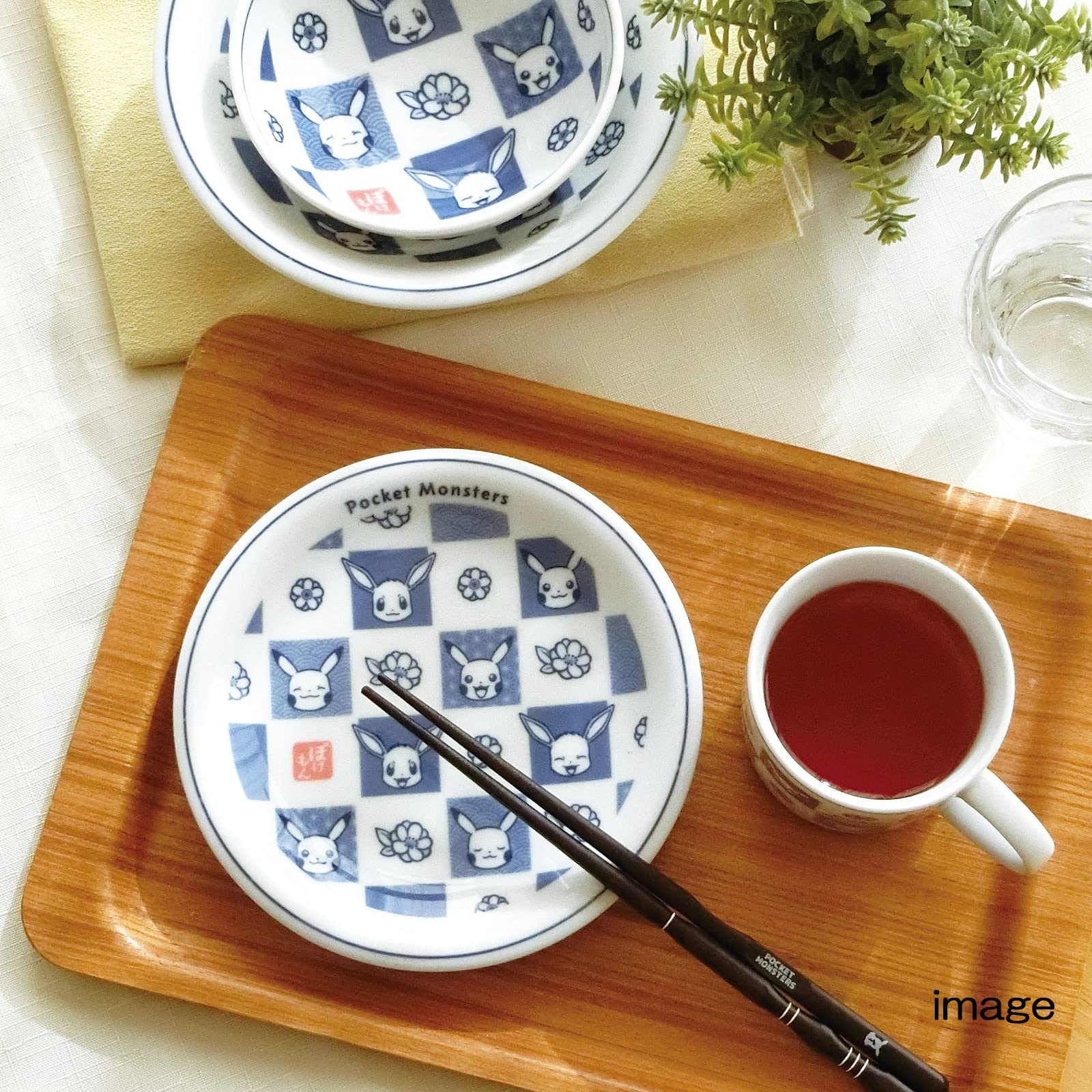 Pokemon Center Chiyogami Designed Small Bowl Pikachu/Eevee- Japan Figure Store - #1 Bring To You The Best Japanese Goods