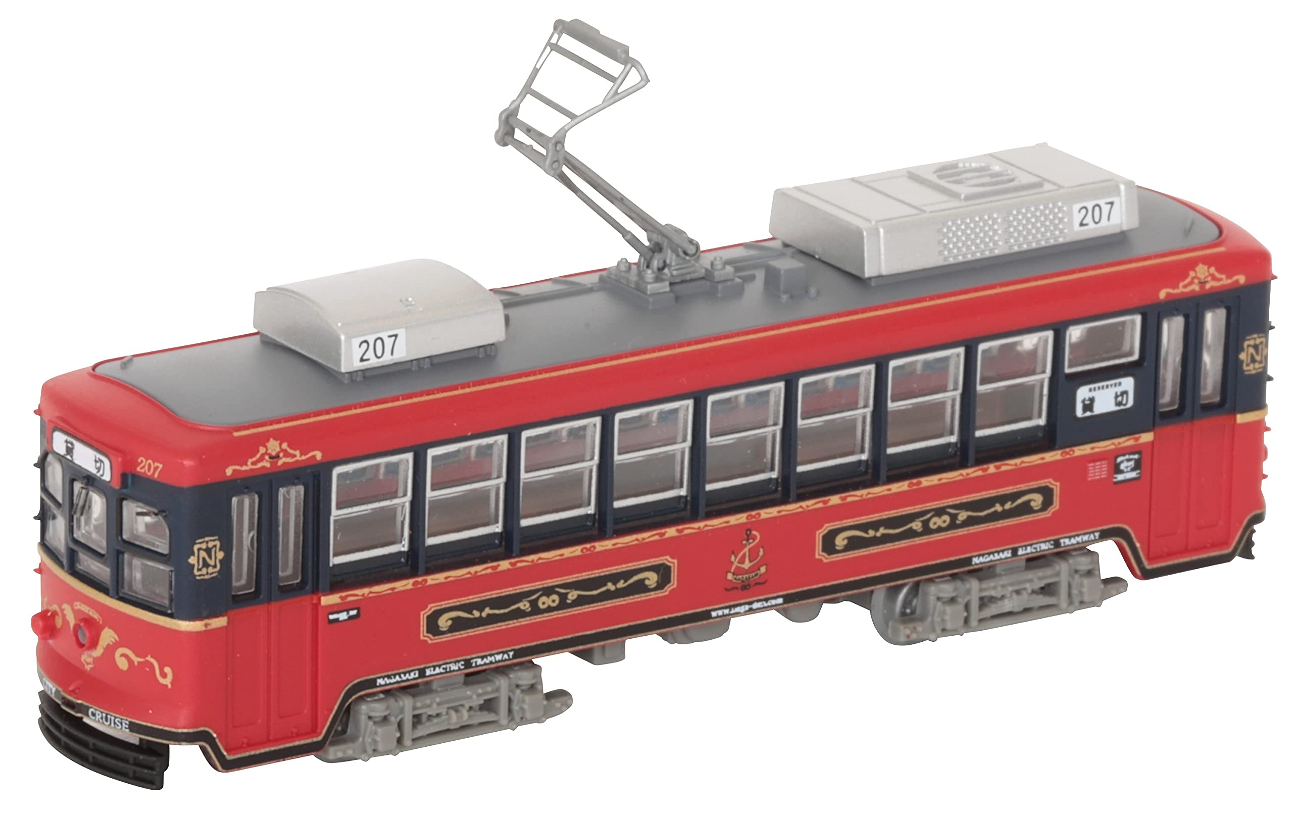 TOMYTEC - Nagasaki Electric Tramway Type 200 No.207 'City Cruise Akari' - N Scale- Japan Figure Store - #1 Bring To You The Best Japanese Goods