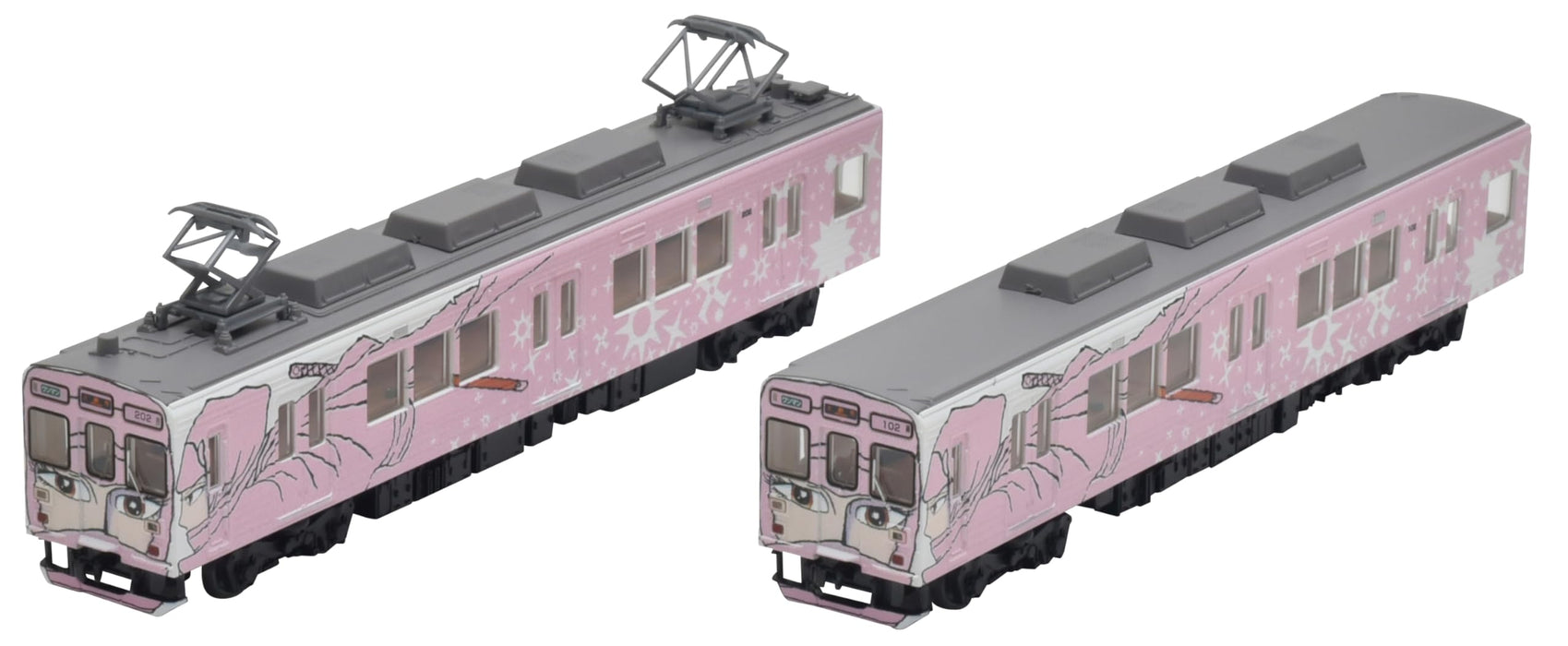 Tomytec Ninja Train Pink 2-Car Set Iga Railway 200 Series 202 Formation Railway Collection Iron- Japan Figure Store - #1 Bring To You The Best Japanese Goods