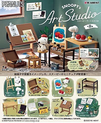 RE-MENT - Peanuts Snoopy'S Art Studio - 8 Pcs Box- Japan Figure Store - #1 Bring To You The Best Japanese Goods