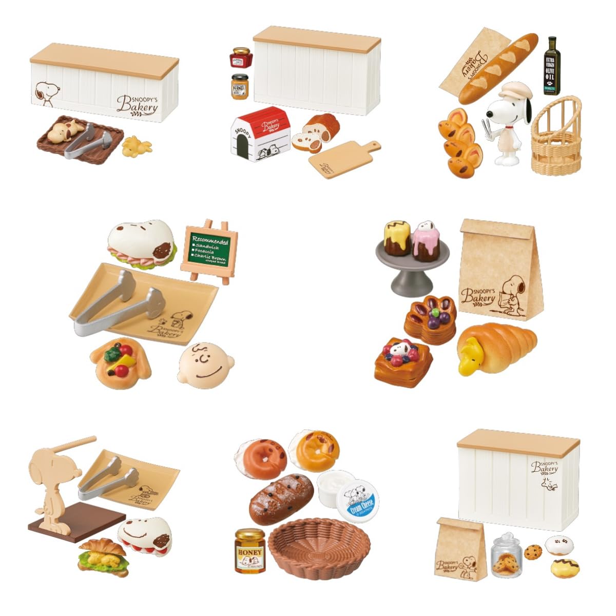 Re-Ment Peanuts Snoopy's Bakery 1Box PVC H115xW70xD50mm- Japan Figure Store - #1 Bring To You The Best Japanese Goods