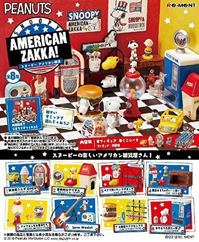 Re-ment Miniatua Snoopy American Zakka! Full Set Box Of 8 Packs- Japan Figure Store - #1 Bring To You The Best Japanese Goods