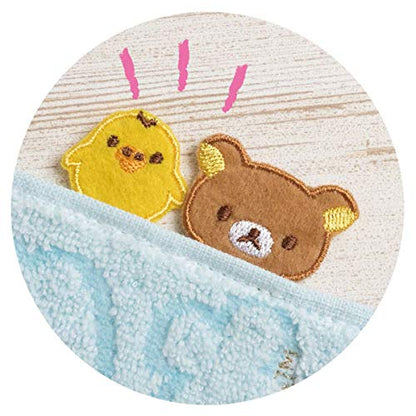 San-X Rilakkuma Blue Mini Towel - Soft Luxurious and Compact- Japan Figure Store - #1 Bring To You The Best Japanese Goods
