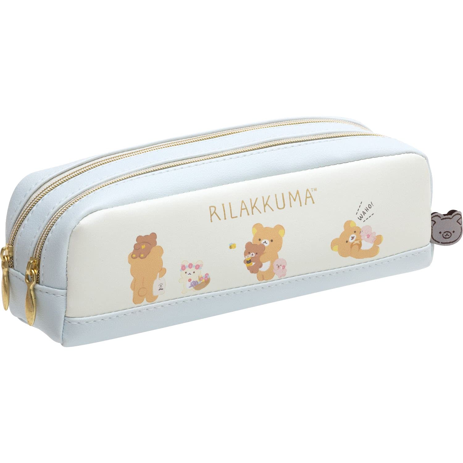 San-X Rilakkuma Marche Twin Zip Twin Zipper Pen Pouch Pt04201- Japan Figure Store - #1 Bring To You The Best Japanese Goods