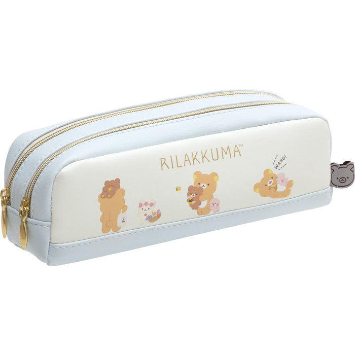 San-X Rilakkuma Marche Twin Zip Twin Zipper Pen Pouch Pt04201- Japan Figure Store - #1 Bring To You The Best Japanese Goods