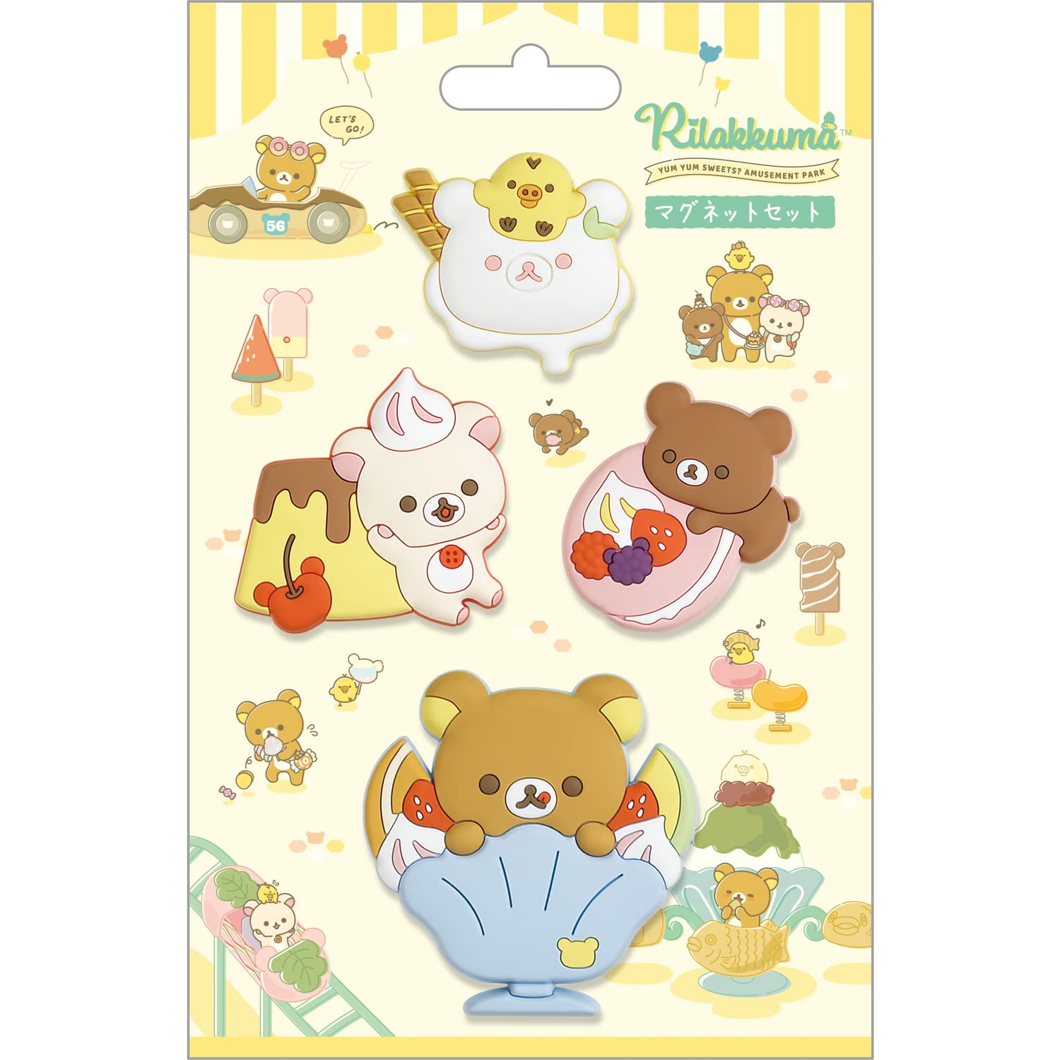San-X Rilakkuma Amusement Park Themed Magnet Set Ft66301- Japan Figure Store - #1 Bring To You The Best Japanese Goods