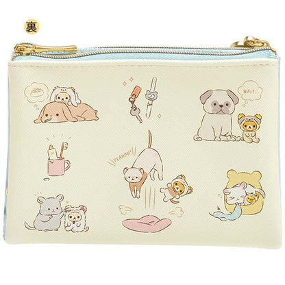 San-X Rilakkuma Mini Pouch with Wet Tissue Case Family Collection Ca26701- Japan Figure Store - #1 Bring To You The Best Japanese Goods