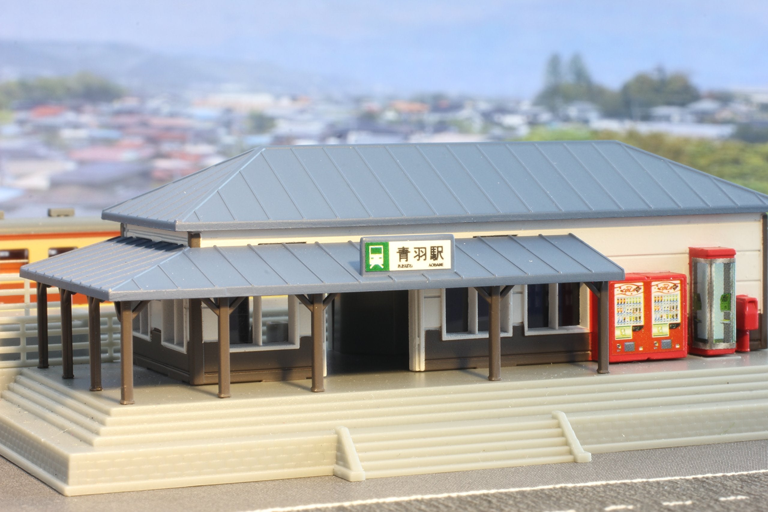 Rokuhan Z Gauge S047-1 Station Bldg Set Blue- Japan Figure Store - #1 Bring To You The Best Japanese Goods