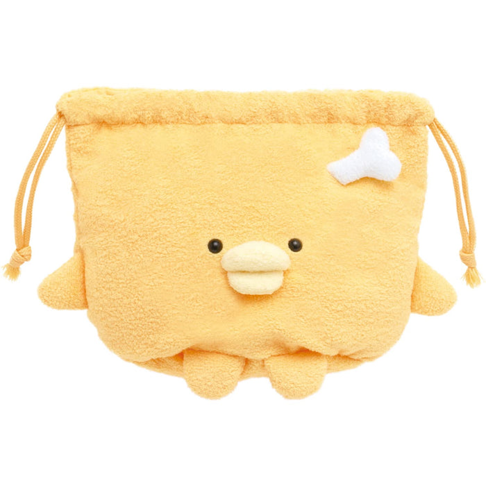 San-X Chiquip Dancers Plush Drawstring Bag Hone Chicken - CA31901- Japan Figure Store - #1 Bring To You The Best Japanese Goods