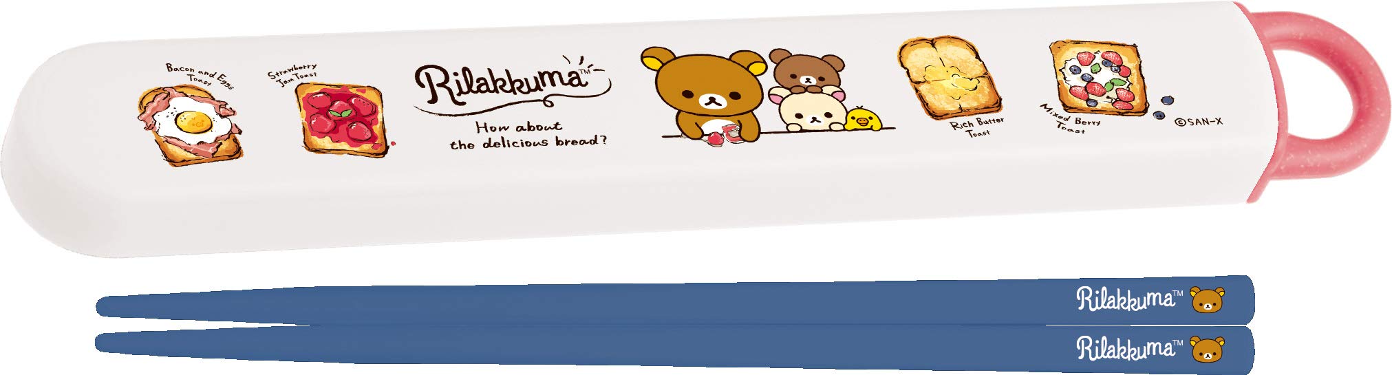 San-X Rilakkuma Bamboo Chopsticks with Storage Box KY72801- Japan Figure Store - #1 Bring To You The Best Japanese Goods