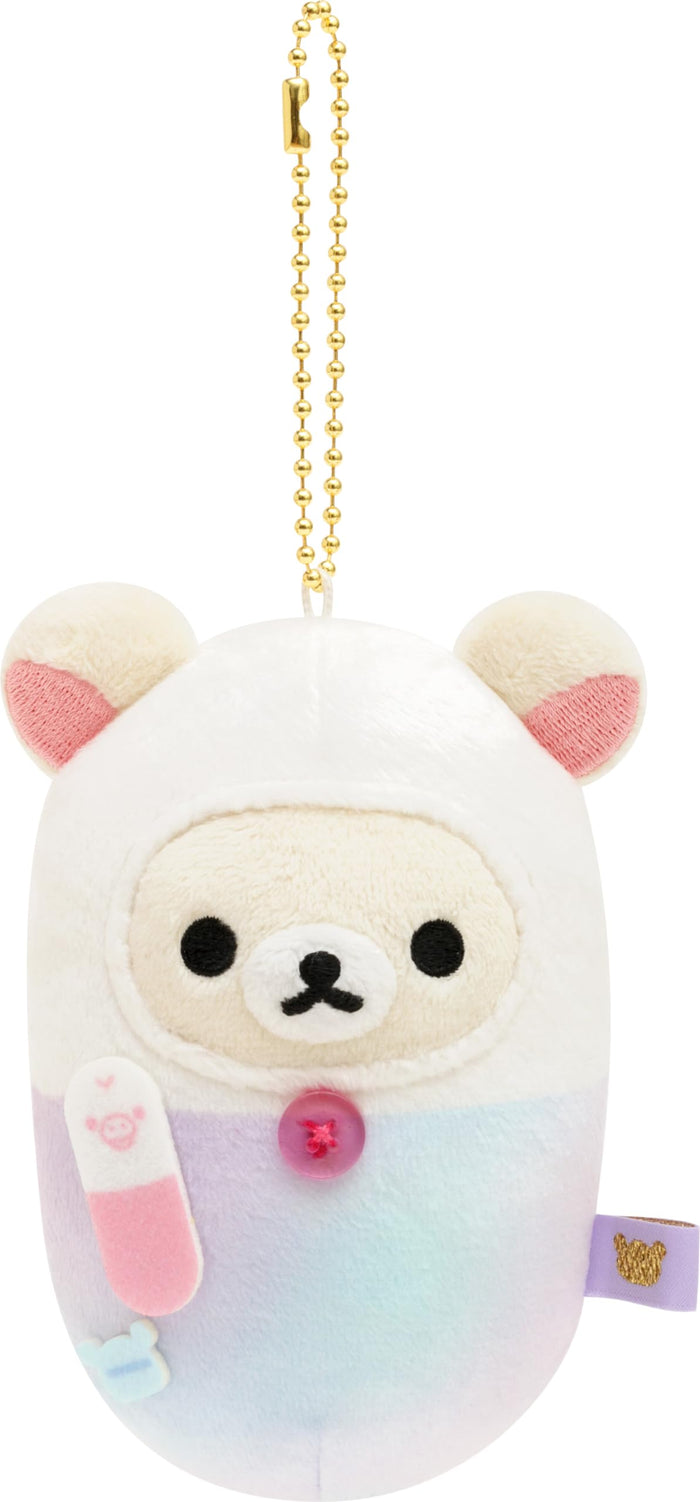 San-X Rilakkuma Colorful Doctor Plush Toy Korilakkuma Mascot Key Chain Ages 6+ 6x6.5x11cm- Japan Figure Store - #1 Bring To You The Best Japanese Goods