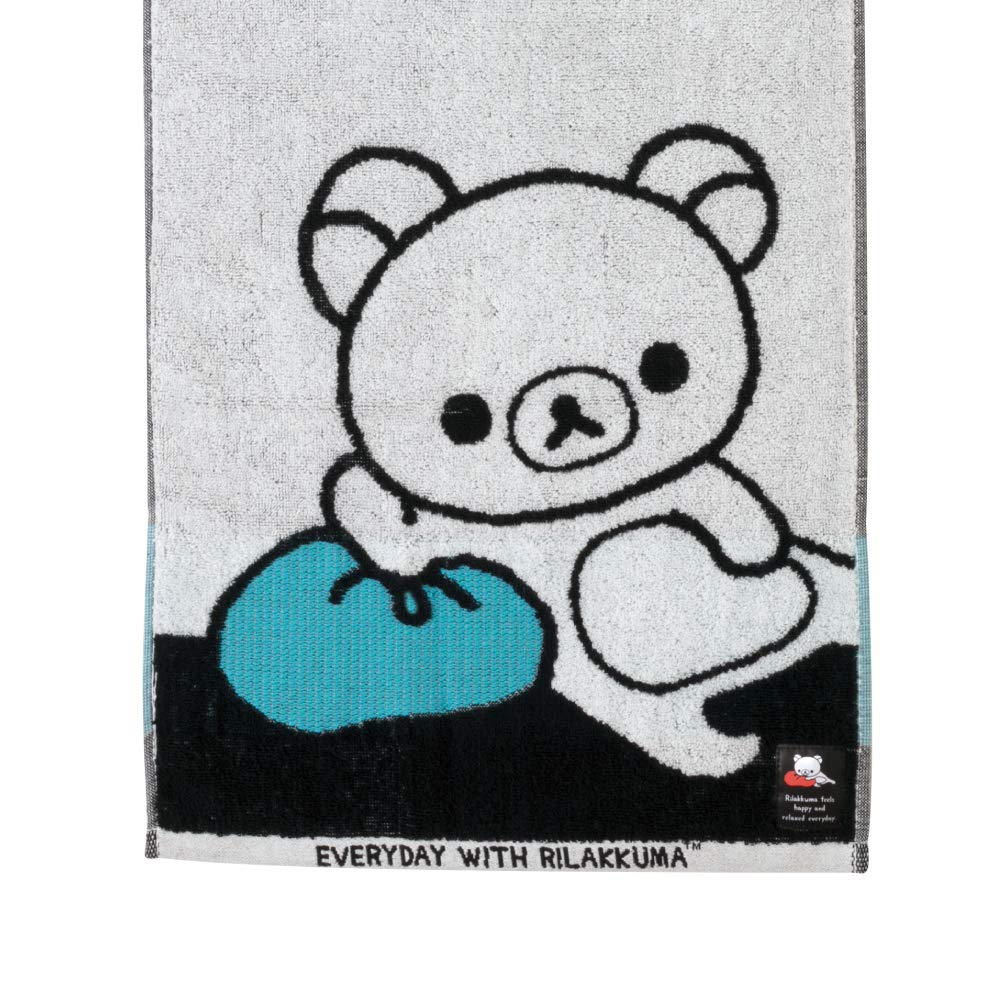 San-X Rilakkuma Black Face Towel Premium Quality Size Cm17201- Japan Figure Store - #1 Bring To You The Best Japanese Goods