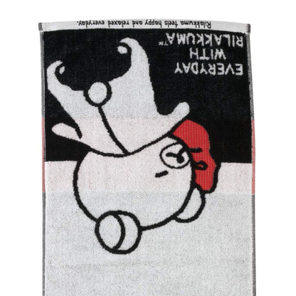 San-X Rilakkuma Black Face Towel Premium Quality Size Cm17201- Japan Figure Store - #1 Bring To You The Best Japanese Goods