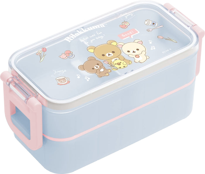 San-X Rilakkuma 2-Piece Lunch Box with Lock Chopper Lunch Market Edition- Japan Figure Store - #1 Bring To You The Best Japanese Goods