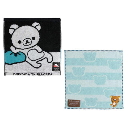 San-X Black Mini Towel Rilakkuma Design Size Cm16801- Japan Figure Store - #1 Bring To You The Best Japanese Goods