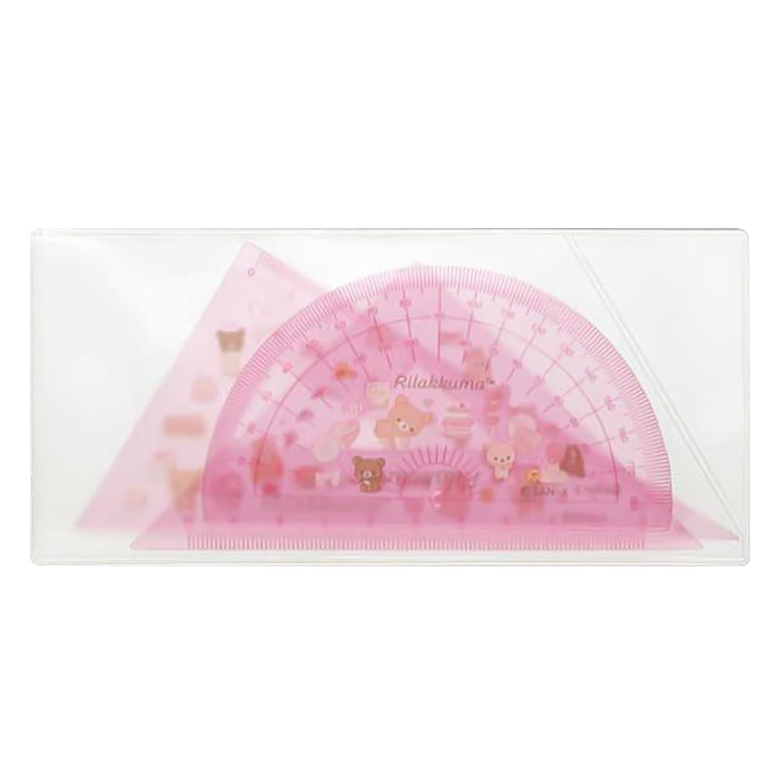 San-X Rilakkuma Triangular Ruler Set for Precision Measuring Sq89601- Japan Figure Store - #1 Bring To You The Best Japanese Goods