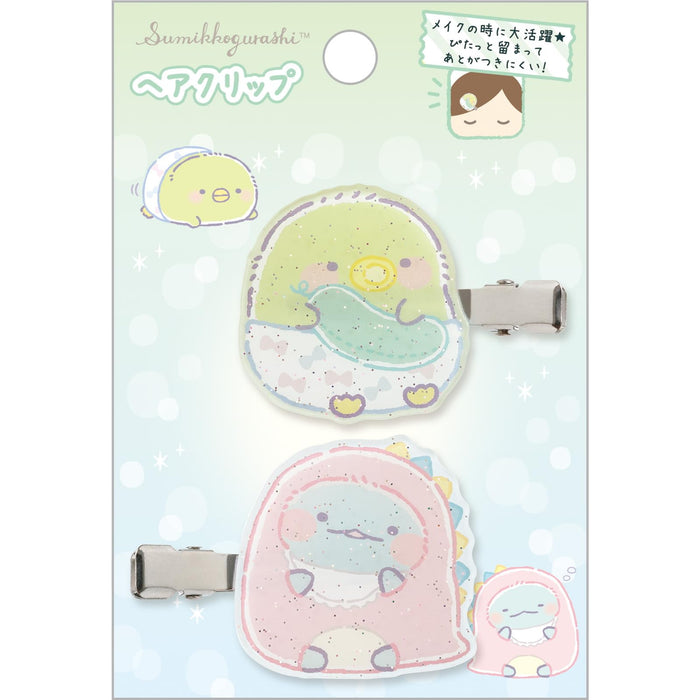 San-X Sumikko Gurashi Hair Clip Penguin & Lizard Japan Fe37504- Japan Figure Store - #1 Bring To You The Best Japanese Goods