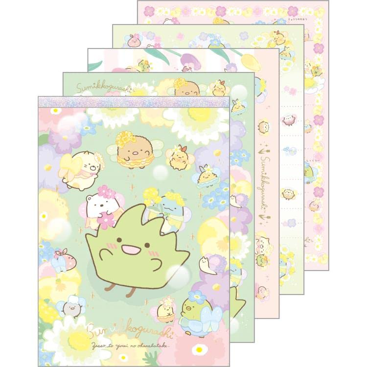 San-X Sumikko Gurashi Mh15102 Memo Pad Zassou Yosei Flower Garden Japan- Japan Figure Store - #1 Bring To You The Best Japanese Goods