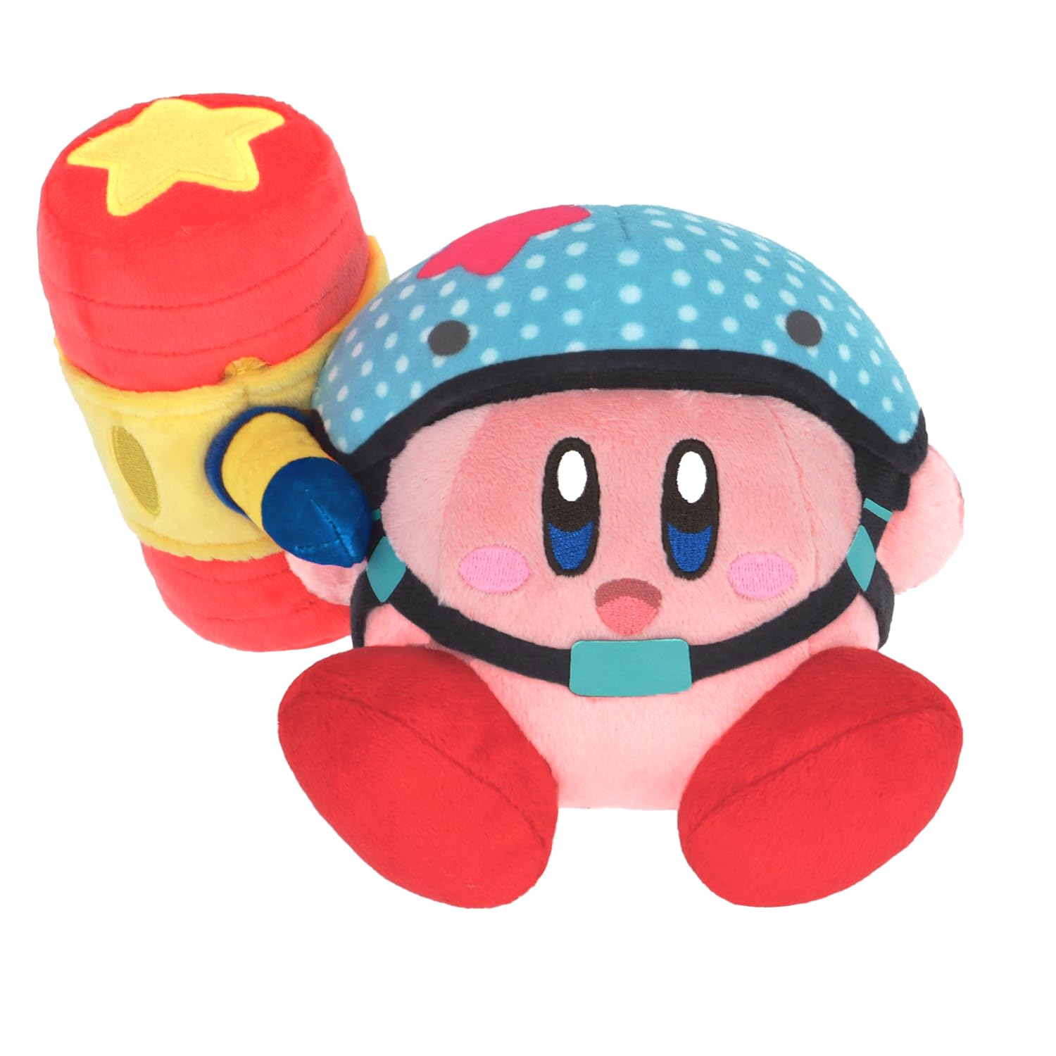 Sanei Boeki Kirby Plush Toy Hammer Ruby W18xD14xH11cm- Japan Figure Store - #1 Bring To You The Best Japanese Goods