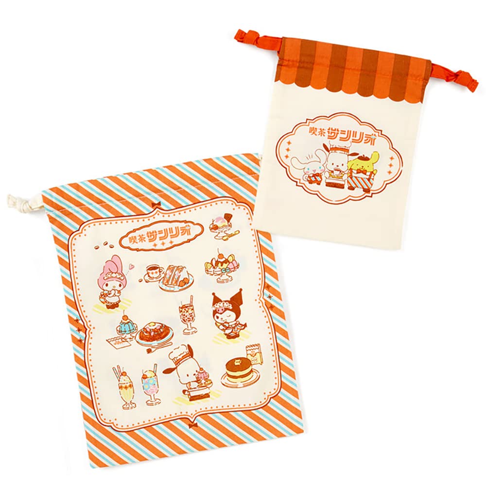 SANRIO Drawstring Bag Set Of 2 Cafe SANRIO No. 2- Japan Figure Store - #1 Bring To You The Best Japanese Goods