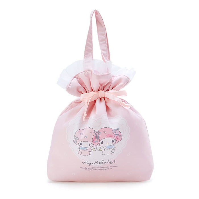 Sanrio My Melody Drawstring Handbag Anytime Pitto Japan 235415- Japan Figure Store - #1 Bring To You The Best Japanese Goods