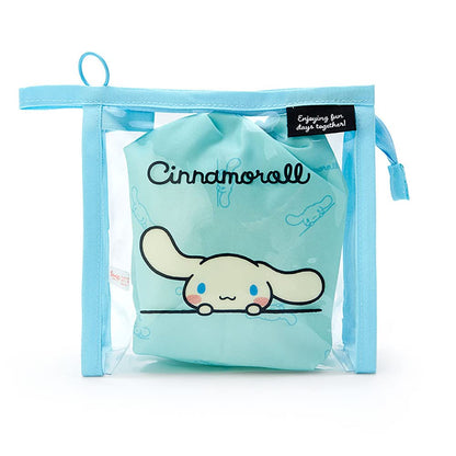 Sanrio 339954 Cinnamoroll Clear Pouch With Drawstring Simple Design Cinnamoroll Clear Pouch- Japan Figure Store - #1 Bring To You The Best Japanese Goods