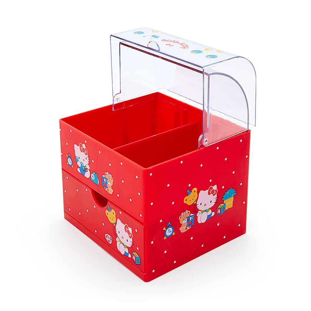 SANRIO Cosmetic Storage With Lid Hello Kitty- Japan Figure Store - #1 Bring To You The Best Japanese Goods