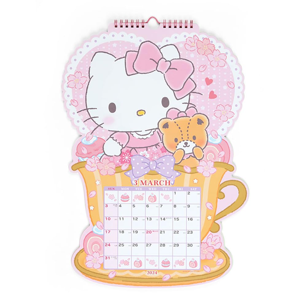 Sanrio Hello Kitty Die Cut Calendar 2024 - Japan 702366- Japan Figure Store - #1 Bring To You The Best Japanese Goods
