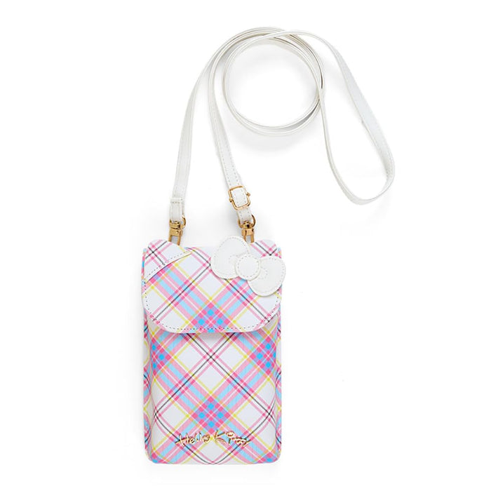 Sanrio Hello Kitty Tartan Dress Series Smartphone Shoulder Bag 18x11x2.5cm- Japan Figure Store - #1 Bring To You The Best Japanese Goods