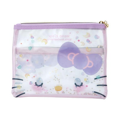 Sanrio Hello Kitty 50th Anniv Flat Pouch 517593- Japan Figure Store - #1 Bring To You The Best Japanese Goods