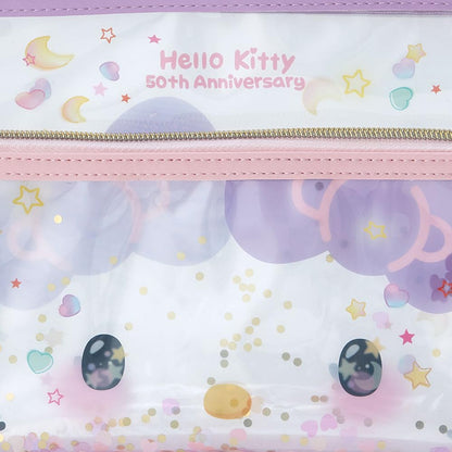 Sanrio Hello Kitty 50th Anniv Flat Pouch 517593- Japan Figure Store - #1 Bring To You The Best Japanese Goods