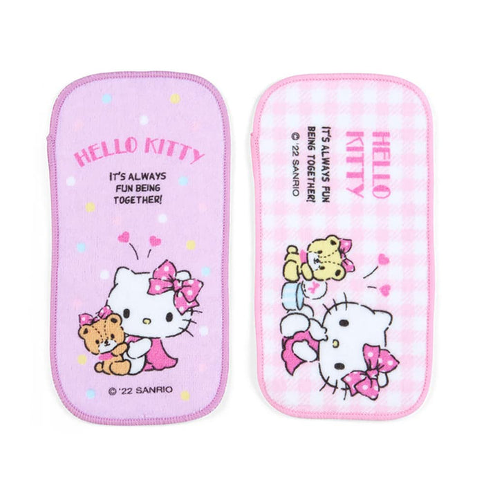 SANRIO Half-Size Mini Hand Towel Set 2 Pcs Hello Kitty- Japan Figure Store - #1 Bring To You The Best Japanese Goods